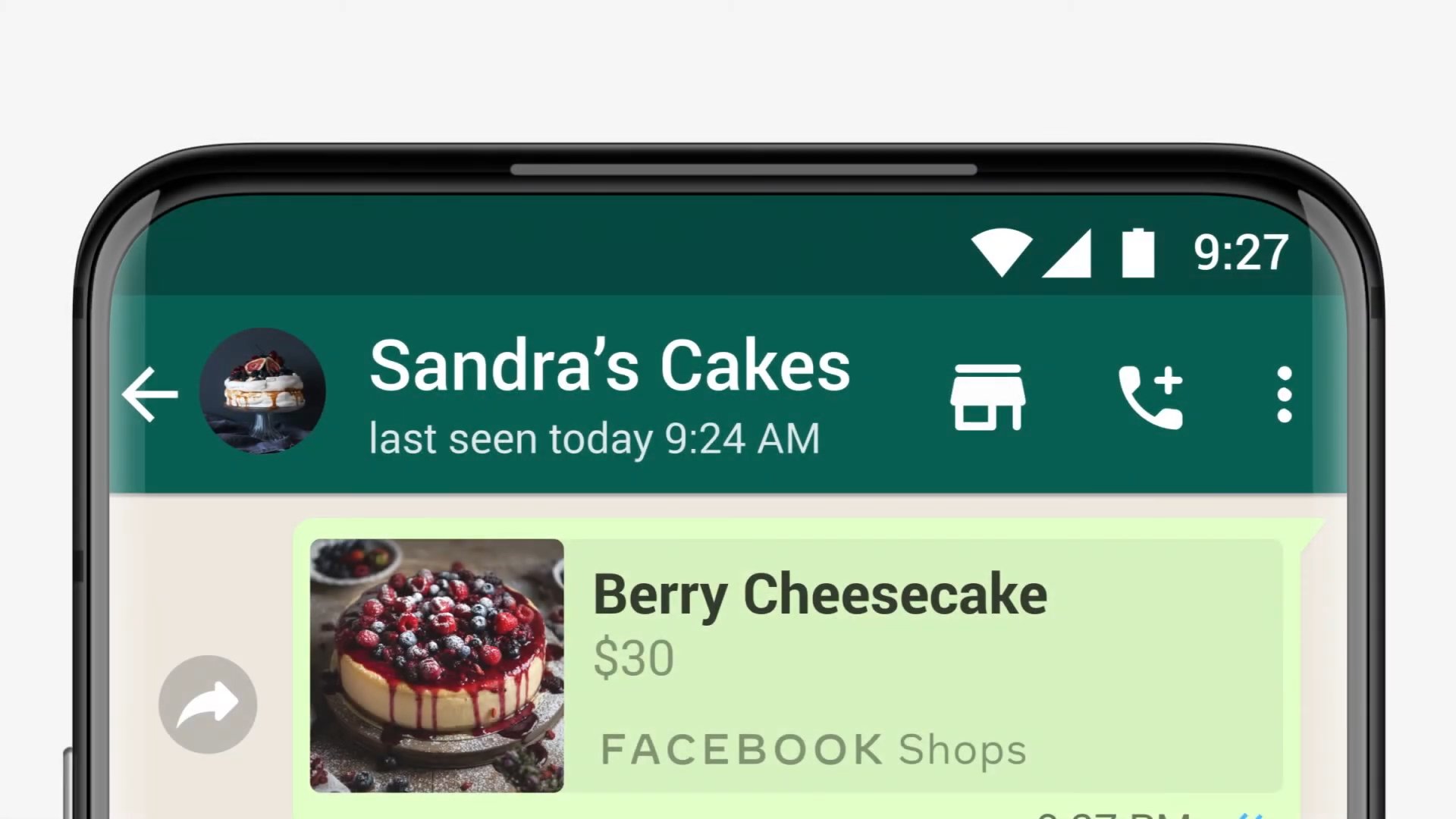 Novo botão de compras do WhatsApp Business